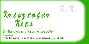 krisztofer nits business card